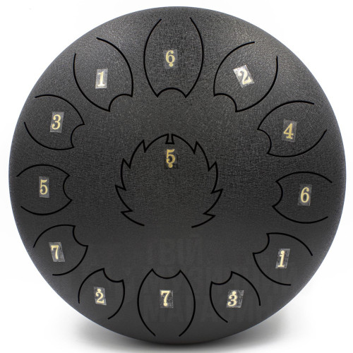 Изображение глюкофона Fzone STD12I13N Black Steel Tongue Drum – View-1 | Leader Promusic