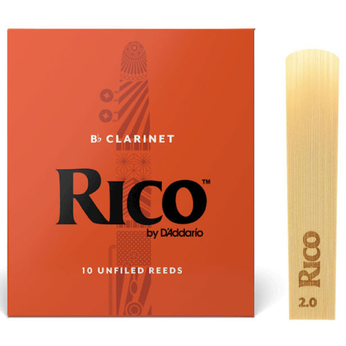 Изображение трости для духовых D'Addario Rico - Bb Clarinet #2.0 – View-1 | Leader Promusic
