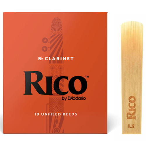 Изображение трости для духовых D'Addario Rico - Bb Clarinet #1.5 – View-1 | Leader Promusic