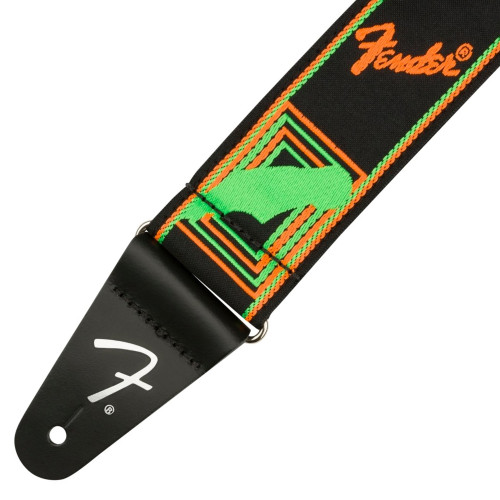 Fender Strap 2" Neon Monogrammed Green Orange