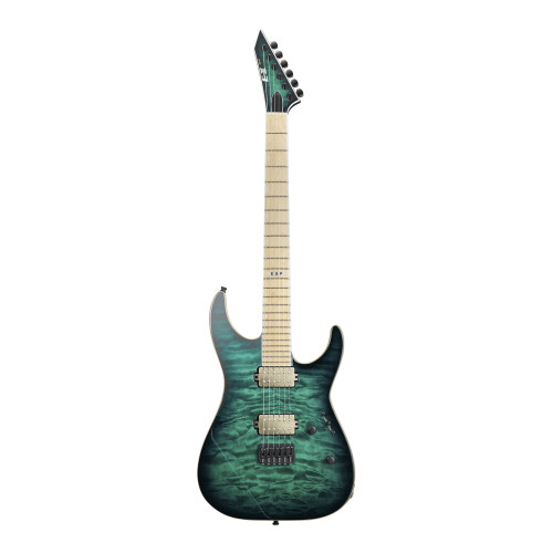 ESP E-II M-II NT Black Turquoise Burst