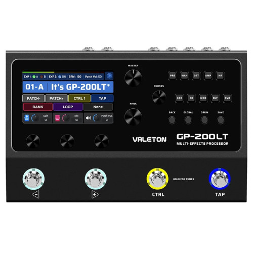 Изображение процессора эффектов Hotone Audio Valeton GP-200 LT– View-1 | Leader Promusic