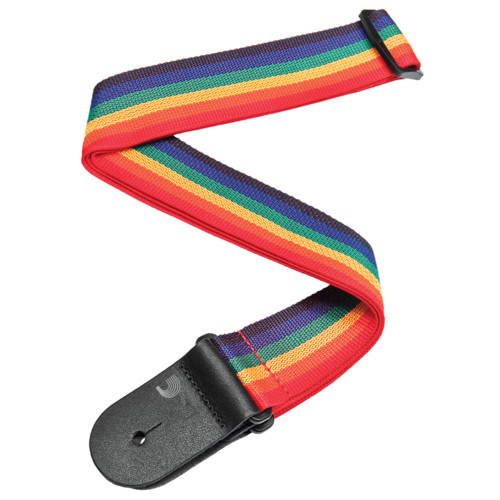 Изображение гитарного ремня D'addario PWS111 Rainbow – Front Side View-1 | Leader Promusic