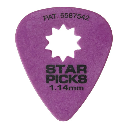 Изображение медиатора Everly Star Pick 1.14 mm - Front Side View|Leader Promusic