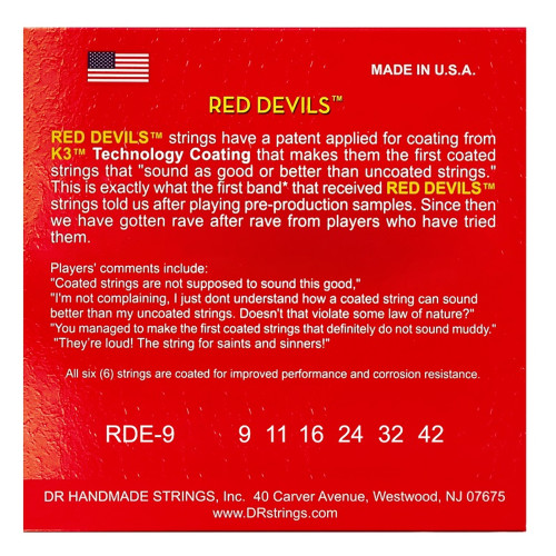 DR Strings Red Devils Electric - Light (9-42)