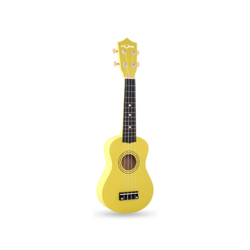 Изображение укулеле сопрано Fzone FZU-002 Yellow – Front Left Side View | Leader Promusic