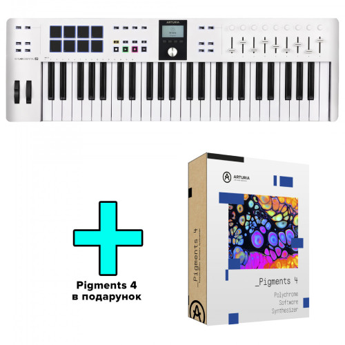 Arturia KeyLab Essential 49 mk3 White + Arturia Pigments
