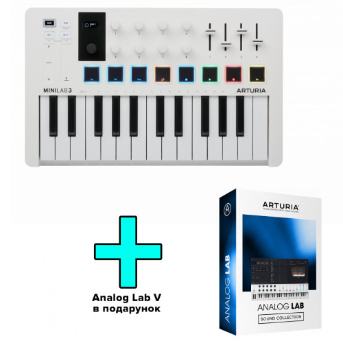 Arturia MiniLab 3 White + Arturia Analog Lab V