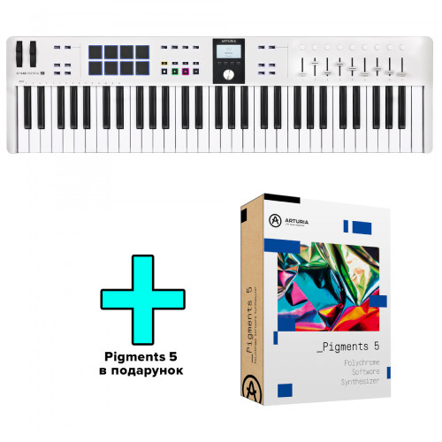 Arturia KeyLab Essential 61 mk3 White + Arturia Pigments