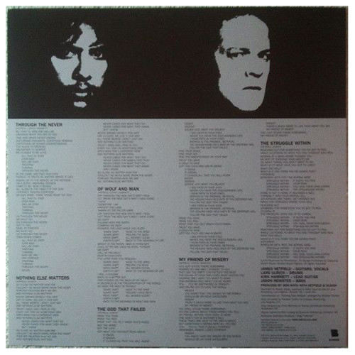 Metallica - Metallica (Reissue) (Remastered) (180g) (2 LP) Виниловая пластинка
