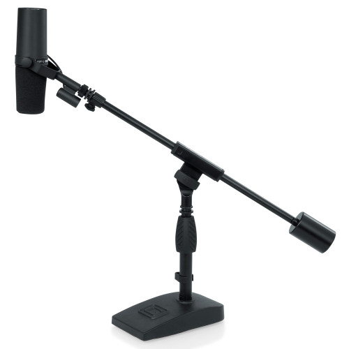 Изображение микрофонной стойки Gator Framework GFW-MIC-0822 Telescoping Boom Mic Stand Podcasting & Bass Drum - View-1 | Leader Promusic