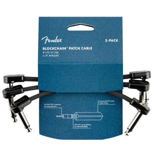 Fender Blockchain 4" Cable 3-Pack