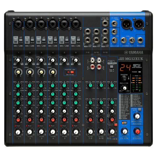 Изображение микшерного пульта Yamaha MG12XUK – View-1 | Leader Promusic