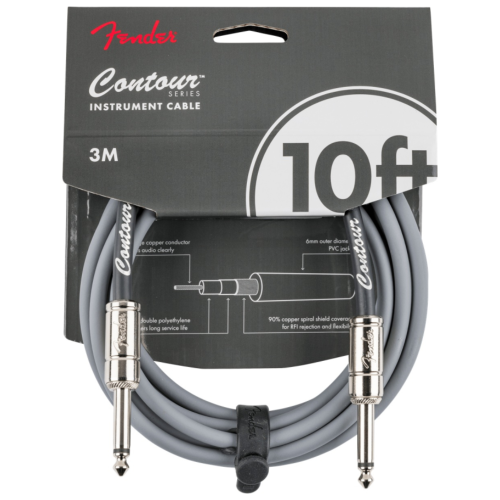 Изображение кабеля Fender Cable Contour Series 10' Inca Silver - View-1 | Leader Promusic